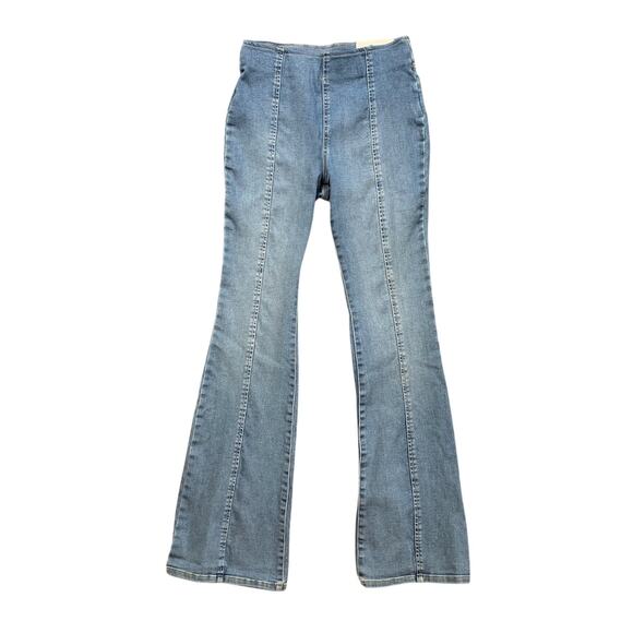 INC International Concepts Jeans Womens 4 Denim Center Seam High Rise Pull On - Picture 1 of 12